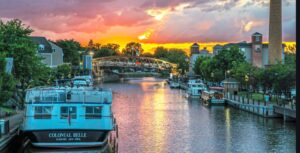 Sunset over Erie Canal