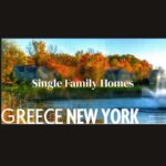 Greece New York Single Family Homes for sale with fall foliage and suburban neighborhood