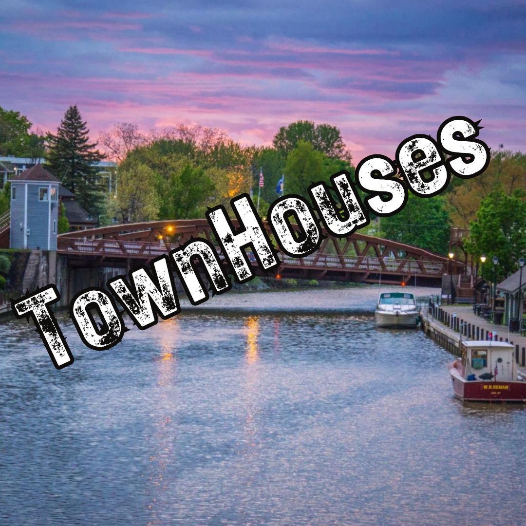 Erie Canal with TownHouses Stamp