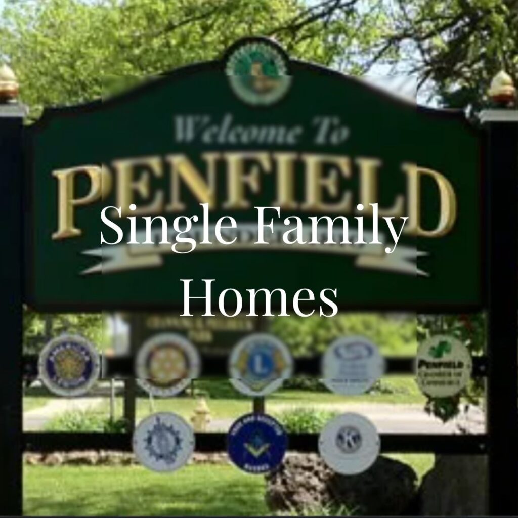 Welcome sign for Penfield Single Family Homes