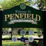 Penfield NY townhouses for sale near the Welcome to Penfield town sign