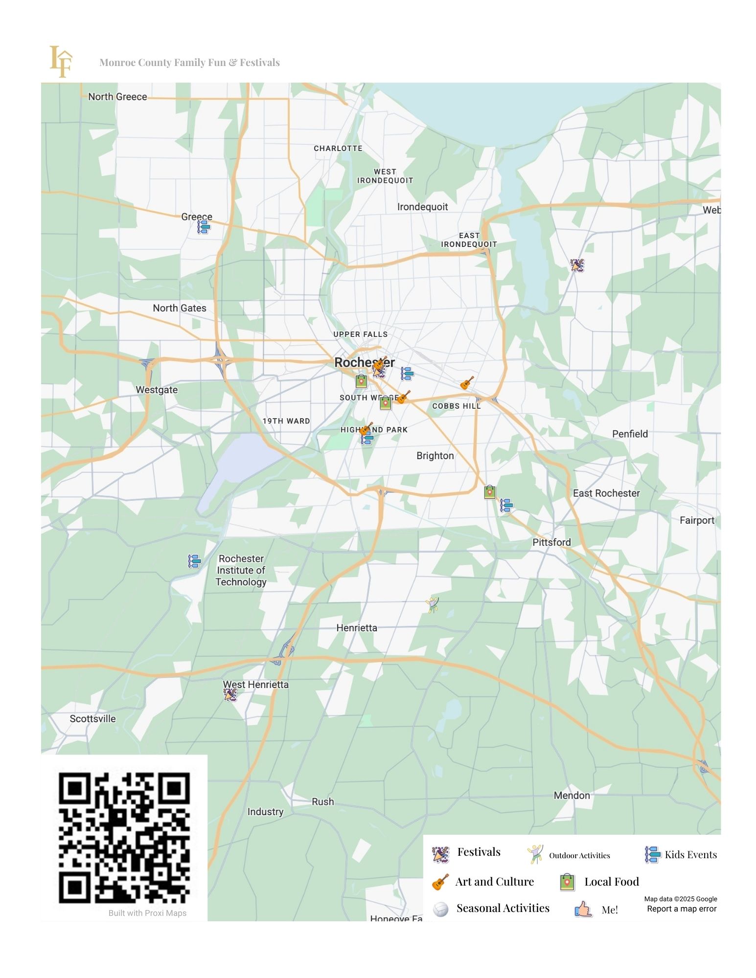 Map ofMonroe County Family Fun & Festivals