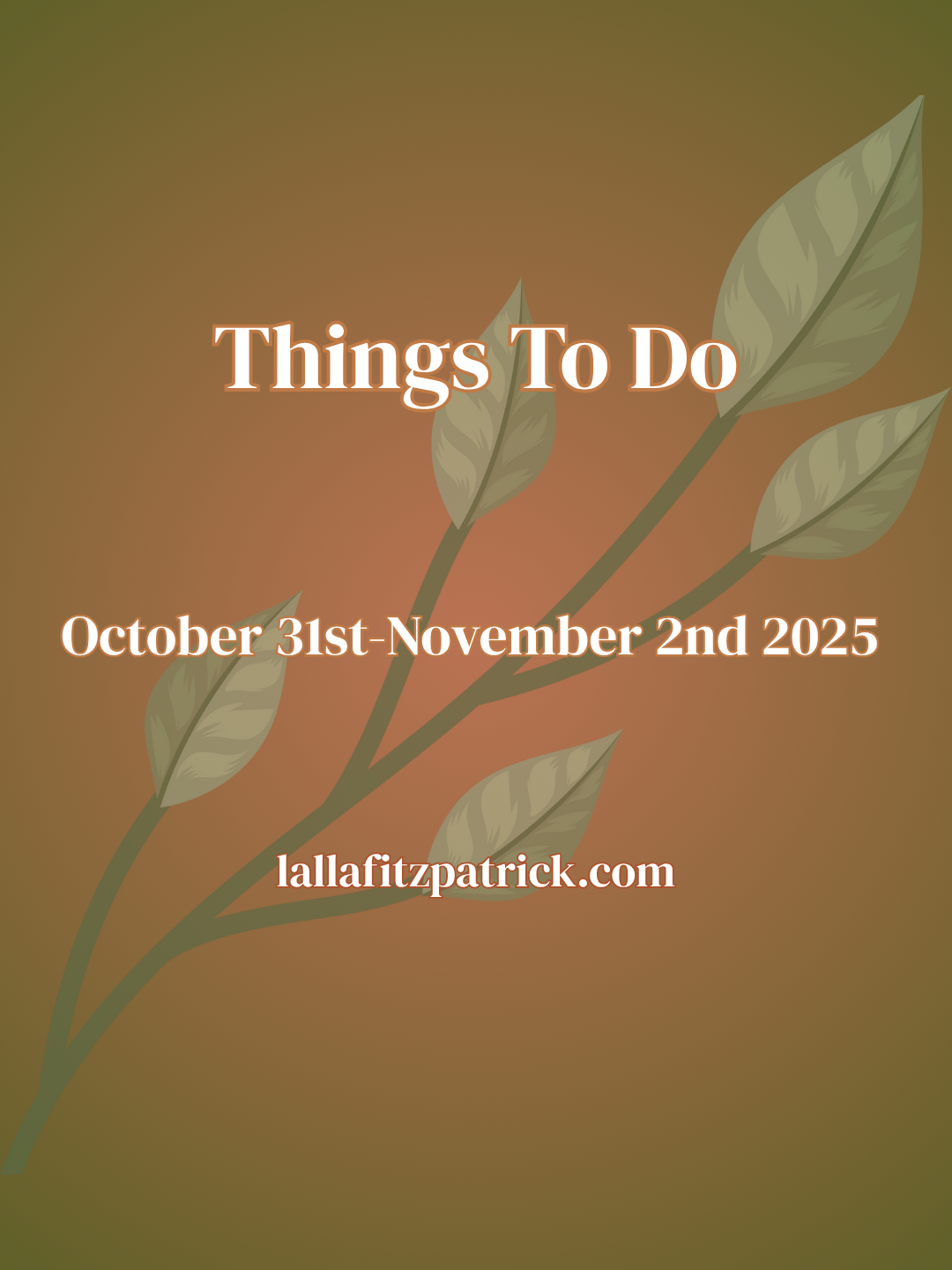 Things To Do October 31-November 2 2025