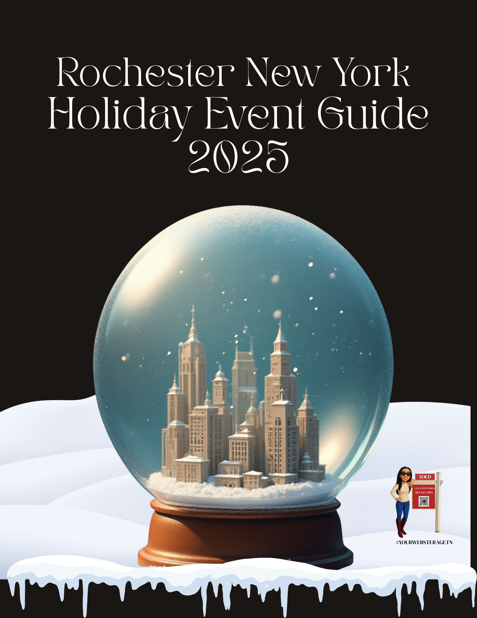 Snow globe featuring Rochester skyline