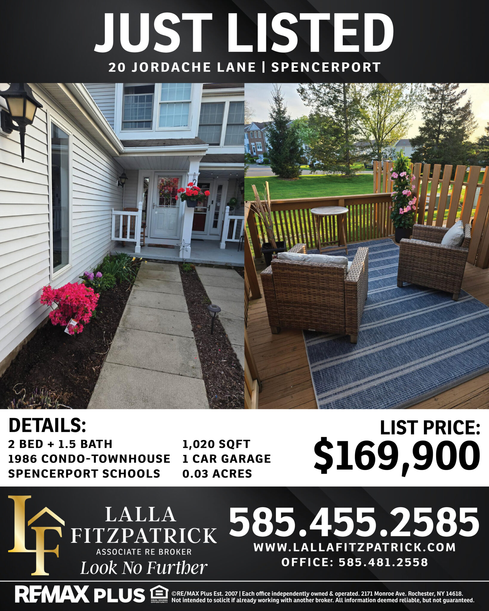 Real estate listing for townhouse