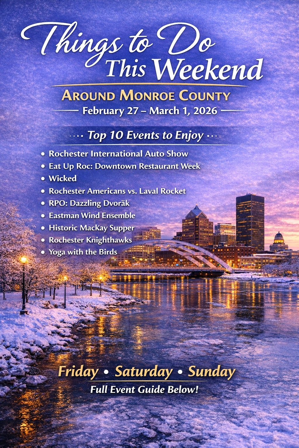Weekend events in Monroe County