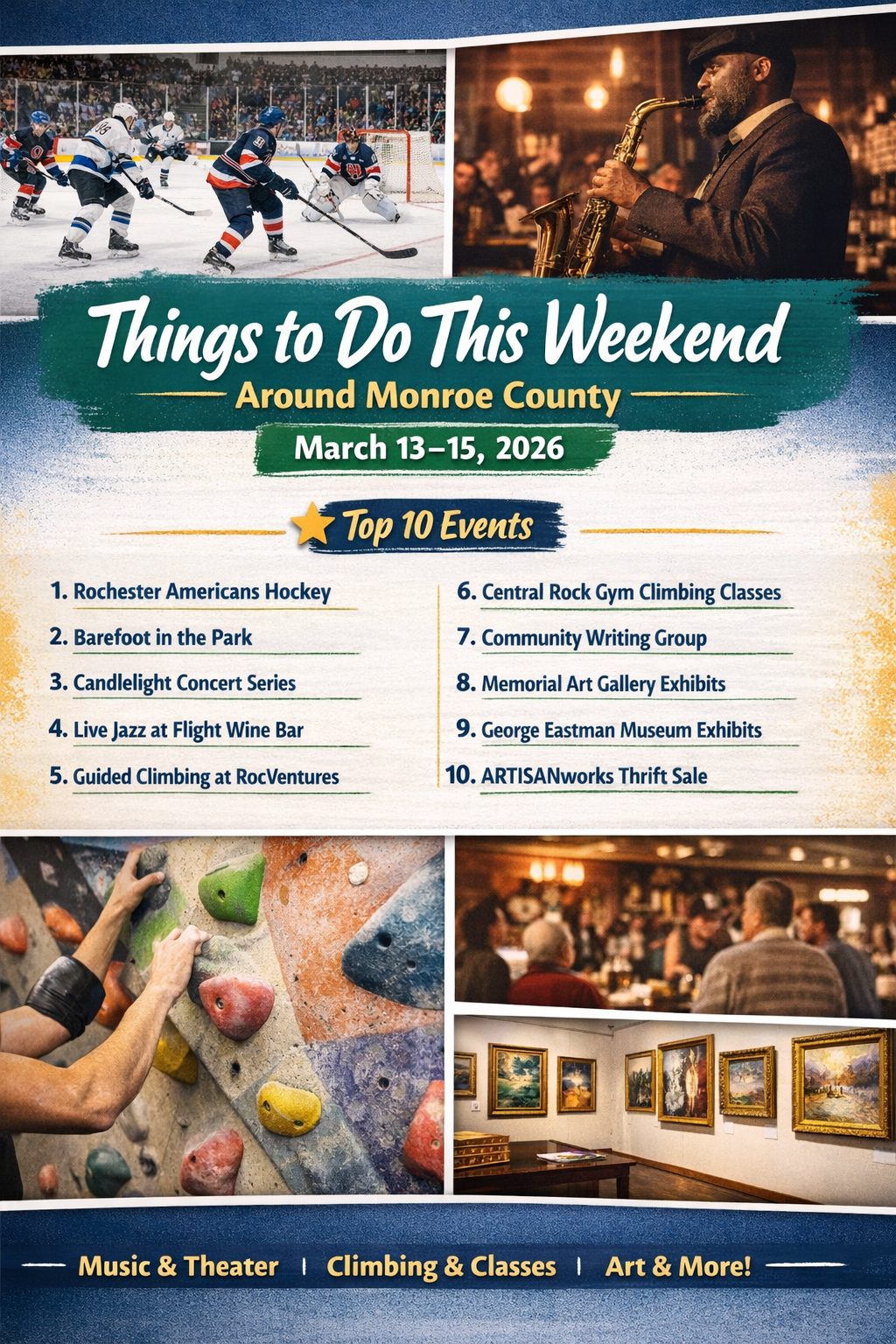 Weekend events in Monroe County.