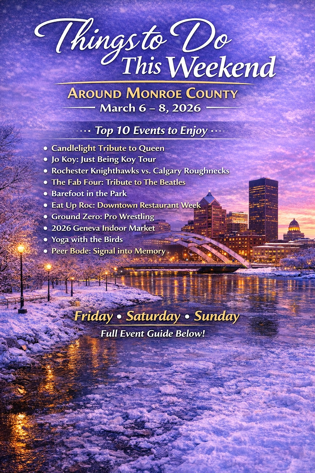 Weekend events in Monroe County